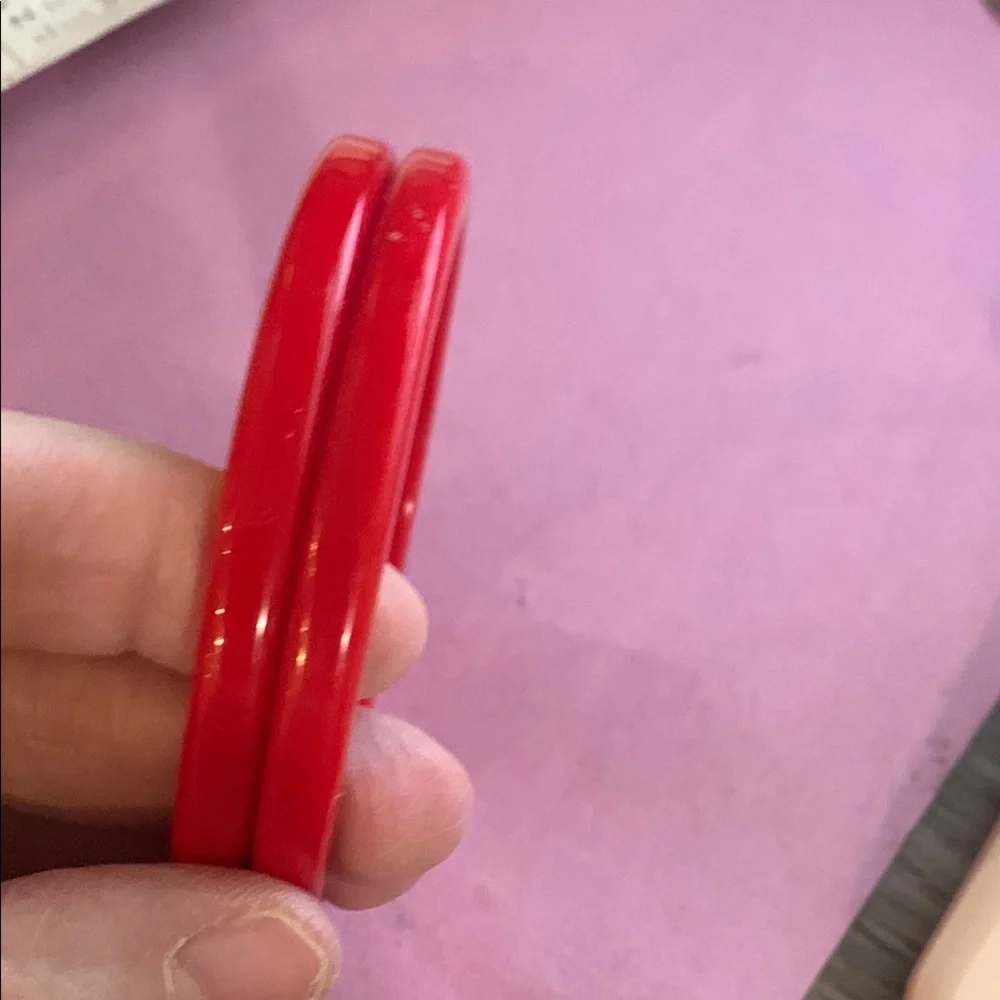 Red Bangle Set - Picture 8 of 9